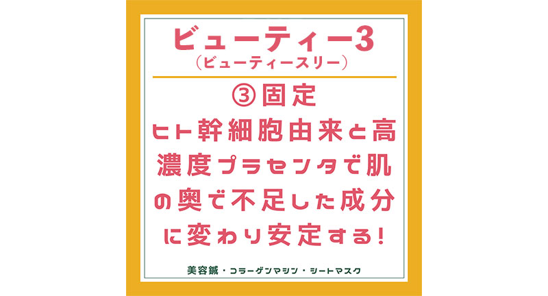 ビューティー3 固定 